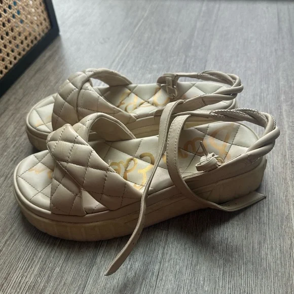 SAM EDELMAN GAVRIL PLATFORM SANDAL IN SUMMER SAND - Picture 5 of 8